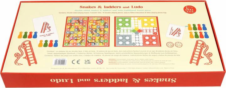 Actual product image Rex London double-sided board games ludo and snakes and ladders