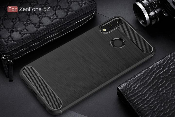 Produktbild Screenguard Asus ZenFone 5 / 5Z Hülle Carbon Brushed Soft TPU (Asus Zenfone 5Z)