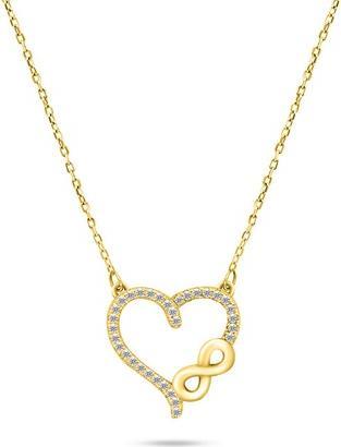 Immagine prodotto Brilio Argento - Collana romantica placcata oro con zirconi NCL52Y