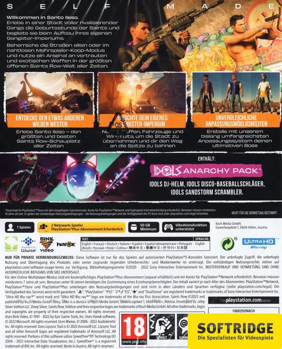 Image du produit Deep Silver Saints Row Édition Day One (PS5, DE)