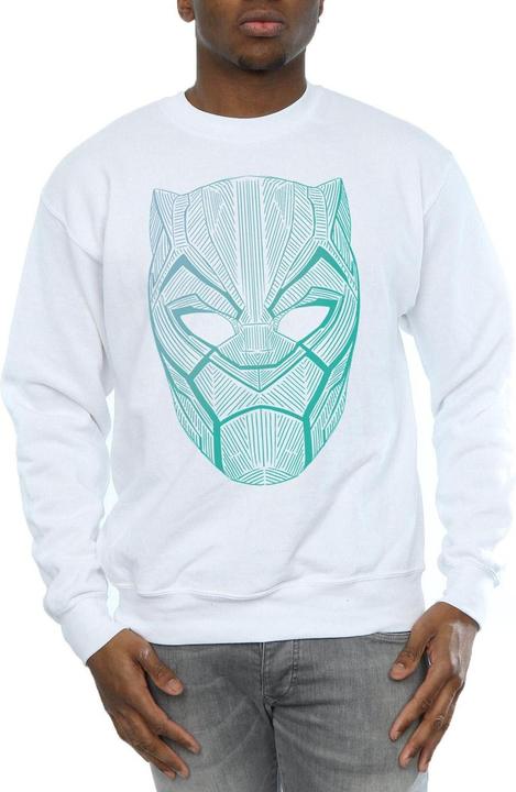Actual product image Mens Black Panther Tribal Mask Cotton Sweatshirt (S)