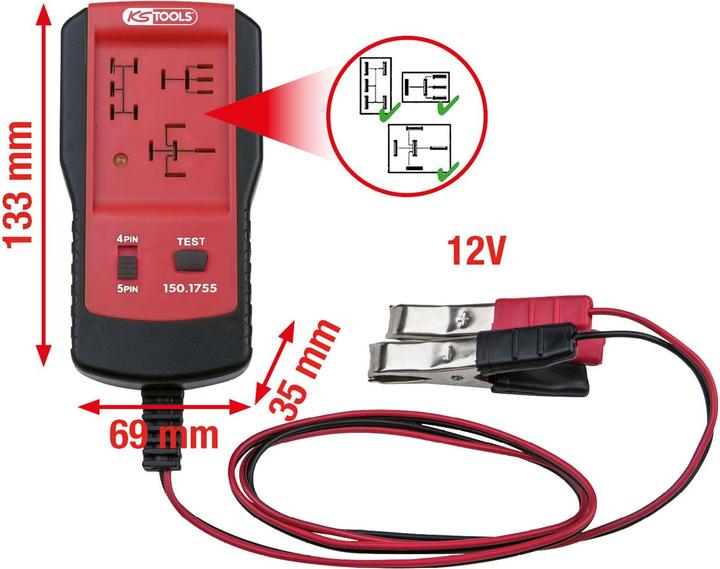 Immagine prodotto KS Tools Tester per relè a 12 V