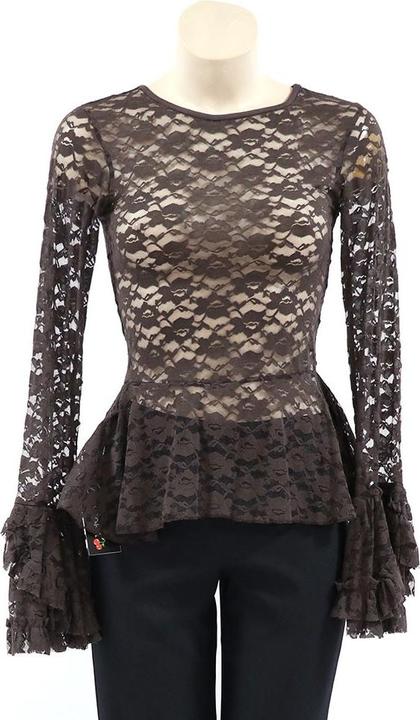 Produktbild Burleska Damenbluse Tasha, Gothic Top mit Spitzen (M/L)