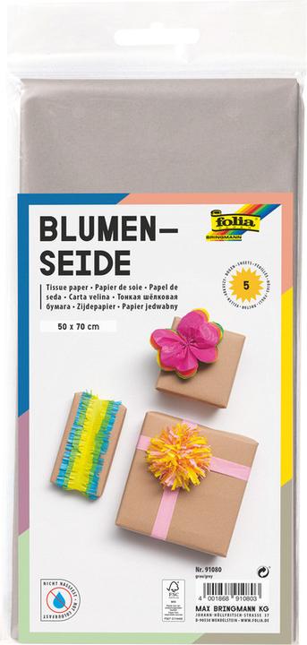 Produktbild Folia Seidenpapier, (B)500 x (H)700 mm, 20 g/qm, grau (20 g/m²)