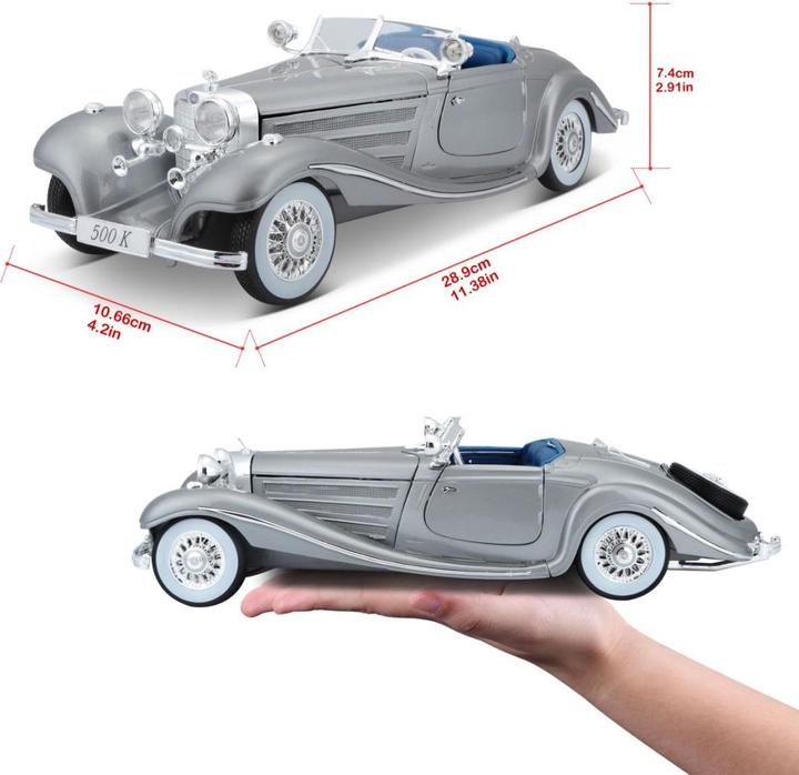 Image du produit Maisto Mercedes Benz 500K Specialroadster 1936 gris