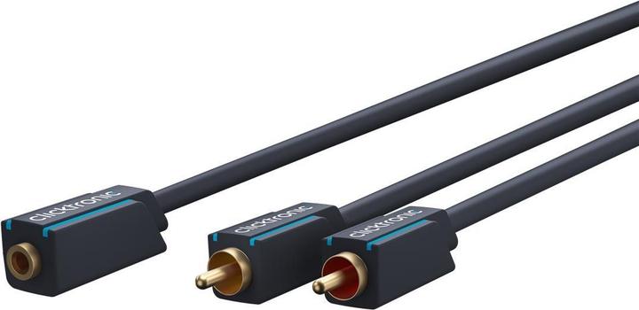 Produktbild clicktronic MP3 Y-Adapter (0.10 m, 3.5mm Klinke (AUX), Cinch)