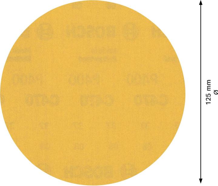 Image du produit Bosch Professional Zubehör EXPERT C470 Papier abrasif sans trous pour meuleuses d'angle et perceuses, 125 mm, G 400, 50 pcs. (400)