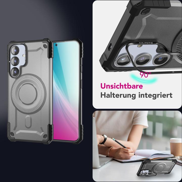 Immagine prodotto Nalia Granite - Armor Panzer Hülle mit MagSafe Ring und Ständer - Military Hardcase (Samsung Galaxy S25)