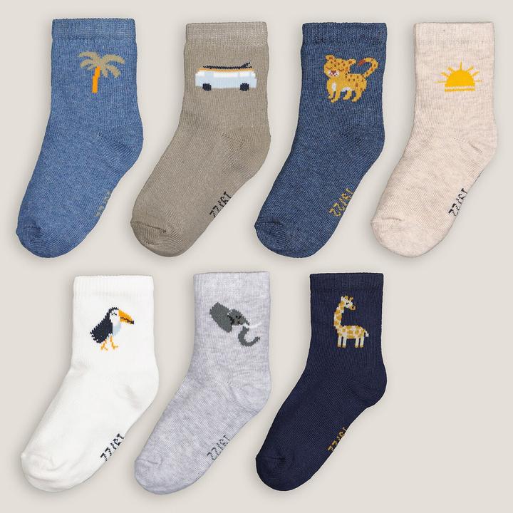 La Redoute Collections Socken mit Motiv (7er Pack, 23 - 26)