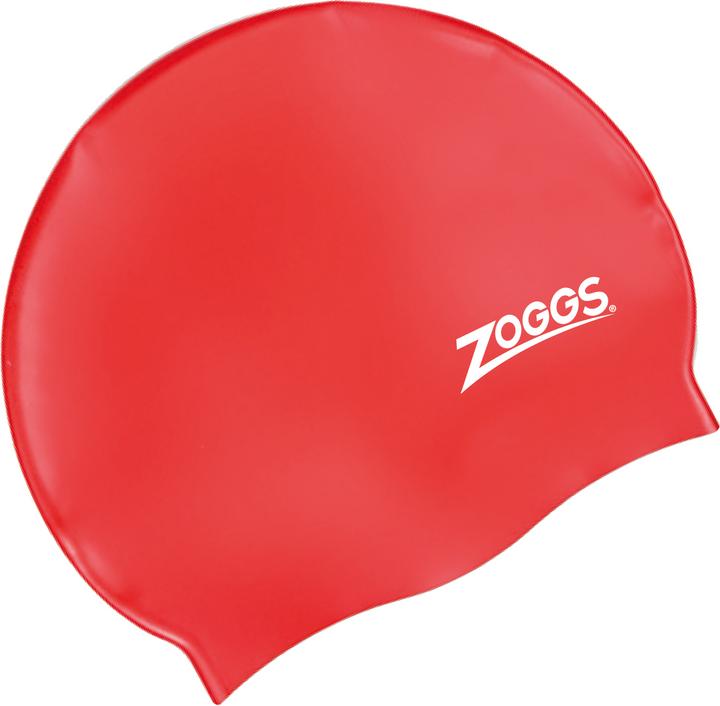 Actual product image Zoggs Silicone Swim Cap Red