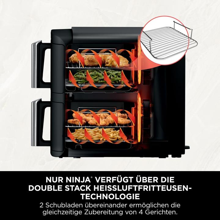 Actual product image Ninja Double stack hot air fryer, 7.6 litres