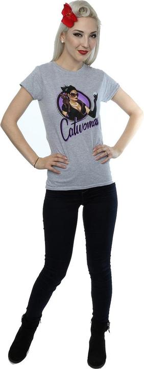 Actual product image Universal Textiles Womens/Ladies Catwoman Heather T-Shirt (XS)