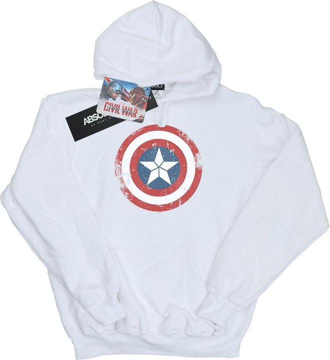 Image du produit - Sweat à capuche CAPTAIN AMERICA CIVIL WAR DISTRESSED SHIELD - Femme (M)