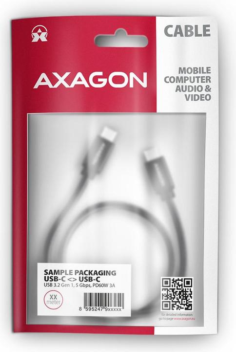 Image du produit Axagon USB type C - USB type C (1.50 m, USB 3.2 Gen 1)