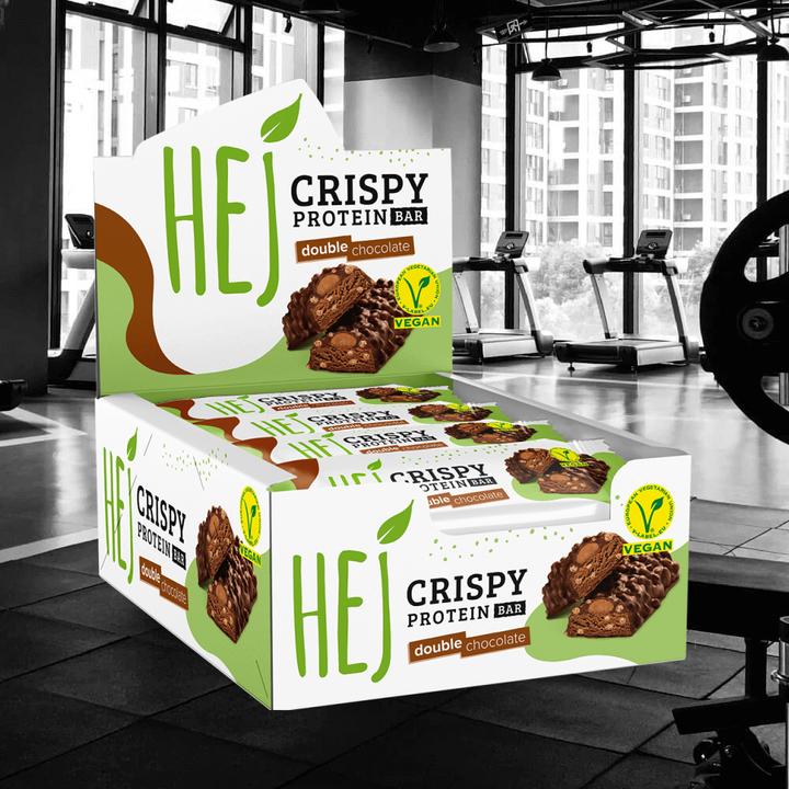 Actual product image HEJ Nutrition HEJ Crispy Vegan Protein Bar (Chocolate Raspberry, 12 pcs., 540 g)