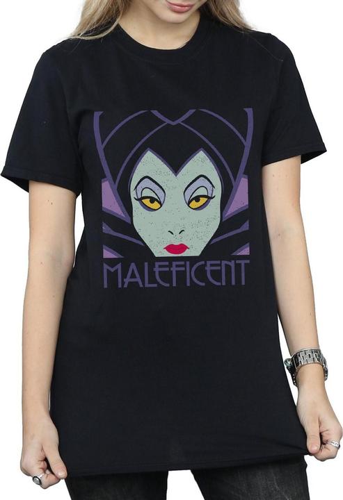 Actual product image Disney Womens/Ladies Maleficent Cropped Head Cotton Boyfriend T-Shirt (M)