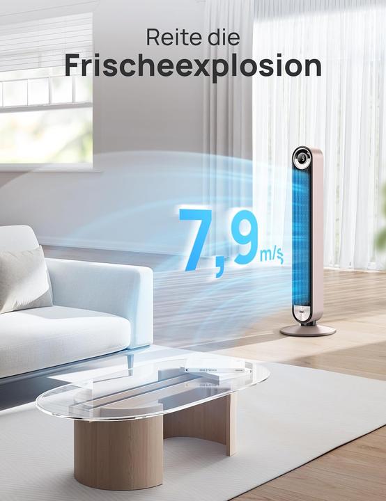 Actual product image Dreo Turmventilator Sternenlicht mit Sprachsteuerung (23 dB)