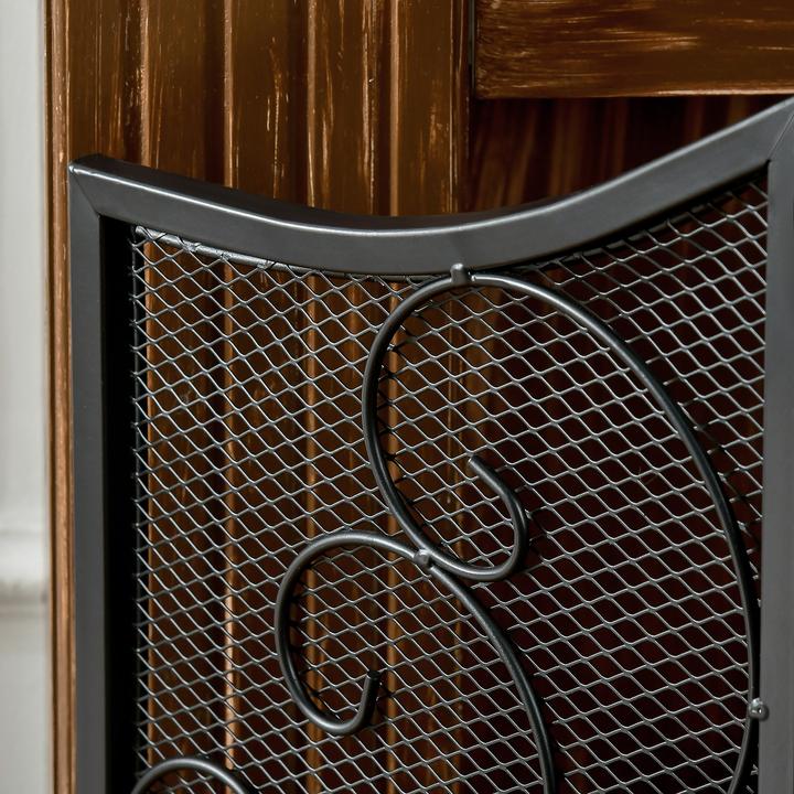 Image du produit Homcom Grille de cheminée avec trois panneaux (66 x 31 x 81 cm)