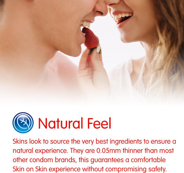 Produktbild Skins Flavoured» Fun Flavours, Aroma-Mix aus 4 leckeren Kondomen - ohne Latexgeruch (4 Stk.)