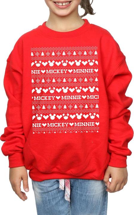 Immagine prodotto Disney Mickey And Minnie Christmas Fair Isle Felpa Ragazze (152, 158)