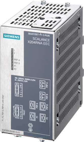 Produktbild Siemens SIEM 6GK5204-0BS00-3LA3 SCALANCE X204RNA Access für PRP Netzwerk 2x 100MBit/s