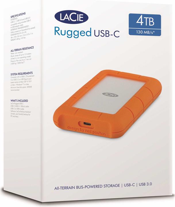 Actual product image LaCie Rugged USB-C (4 TB)