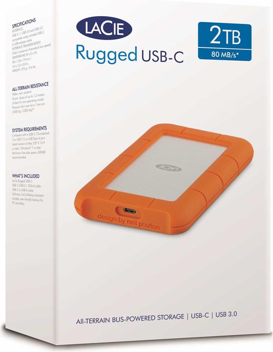 Immagine prodotto LaCie Rugged USB-C (2 TB)
