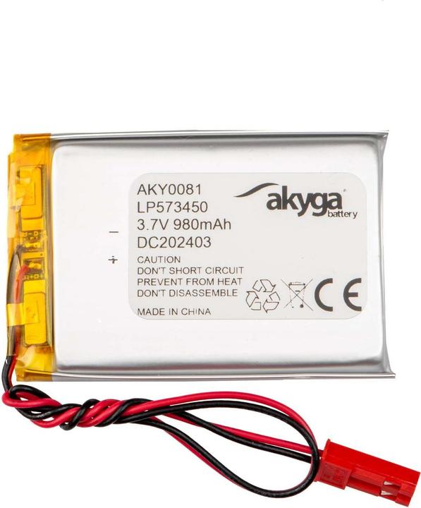 Produktbild Akyga LP573450 Akkupack x Spezial-Akku LiPo 3.7 V 980 mAh (3.70 V, 980 mAh)