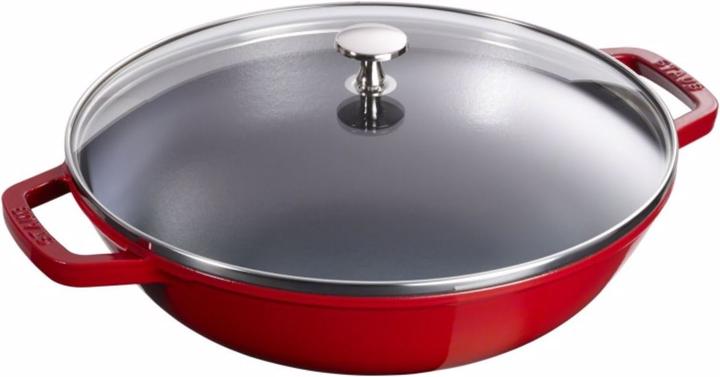 Produktbild Staub Wok mit Glasdeckel (37 cm, Wok Pfanne, Gusseisen)