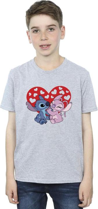 Actual product image Disney Boys Lilo & Stitch Hearts T-Shirt (152, 158)