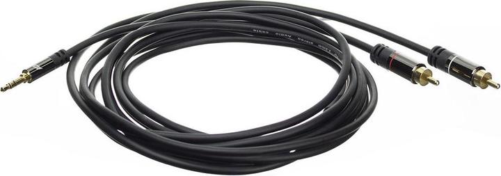 Immagine prodotto 1.5 metri di cavo di connessione audio di alta qualità 1x 3.5mm stereo jack maschio - 2x RCA maschio (1.50 m, Connettore da 3,5 mm (AUX))
