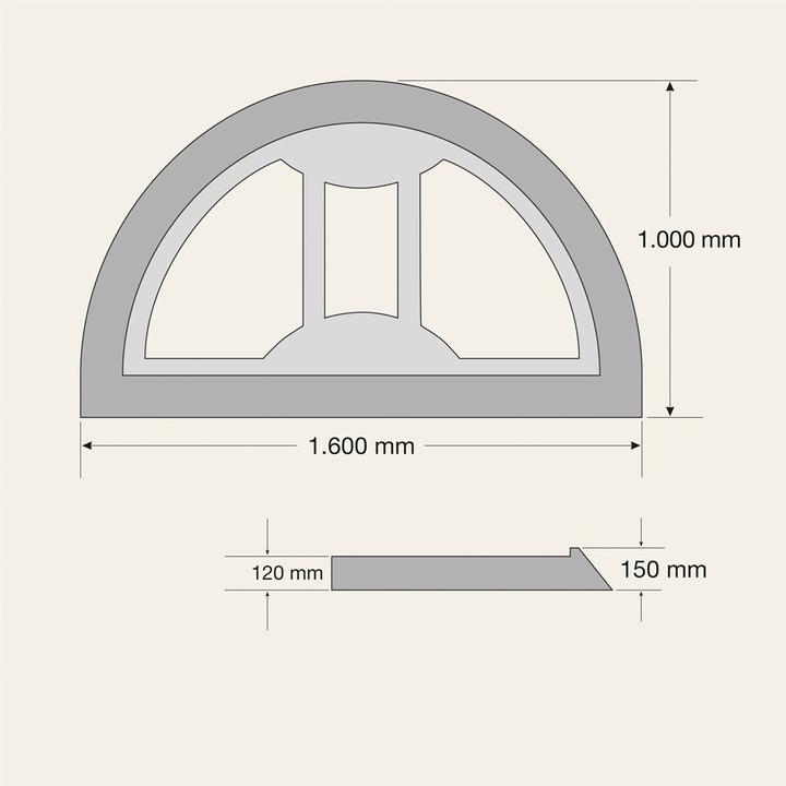Immagine prodotto Moravia MORION- Isola spartitraffico Gamma 160 anello esterno piccolo 1600x1000x150 mm