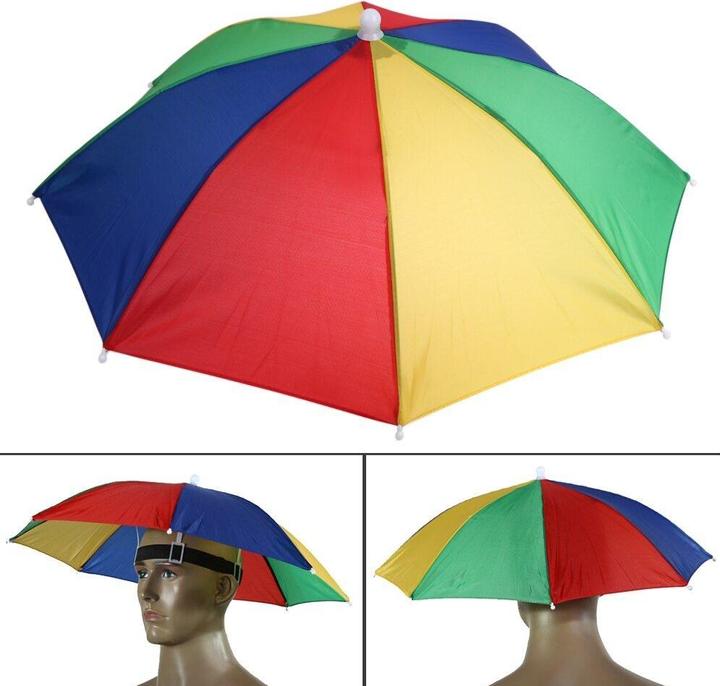Produktbild JTI Taschenschirm für den Kopf - farbenfrohes Design