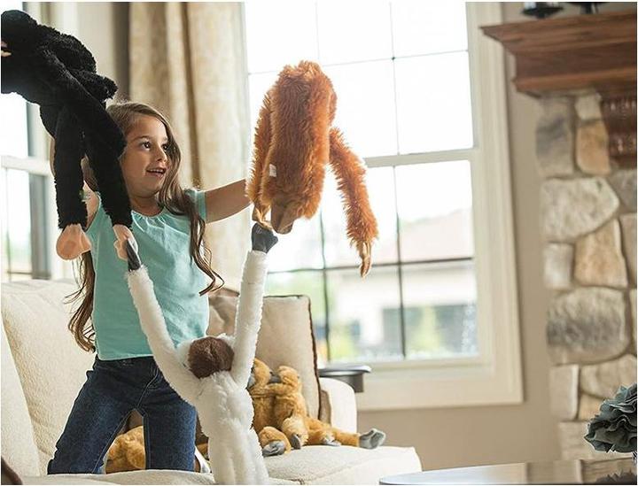 Produktbild Wild Republic Plüsch hängendes Eichhörnchen-Äffchen mit Baby (51 cm)