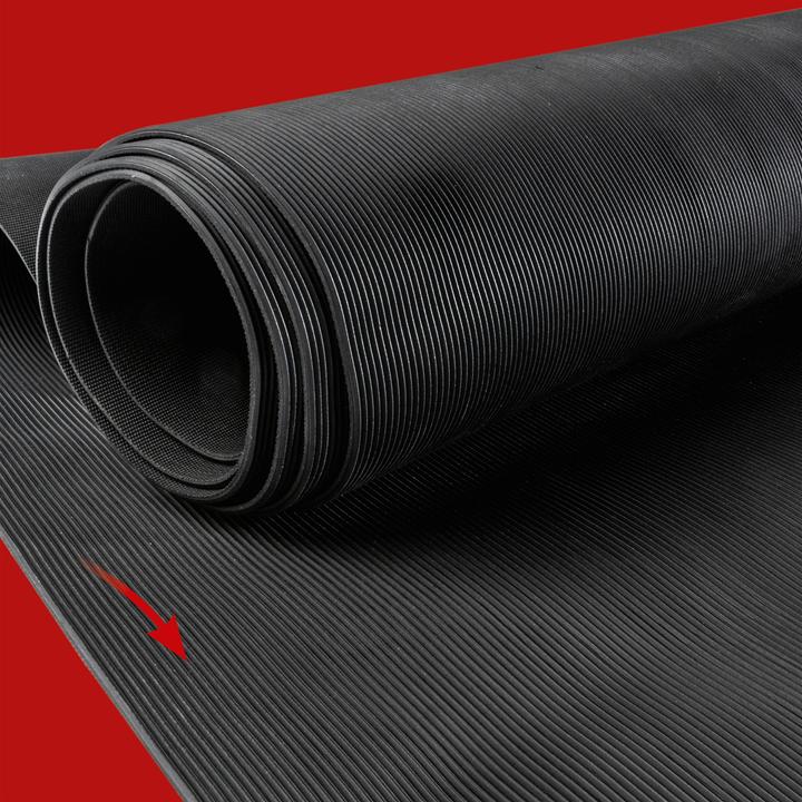 Produktbild Walser Gummimatte Saturn, zuschneidbare Meterware feinripp 100x250 cm schwarz