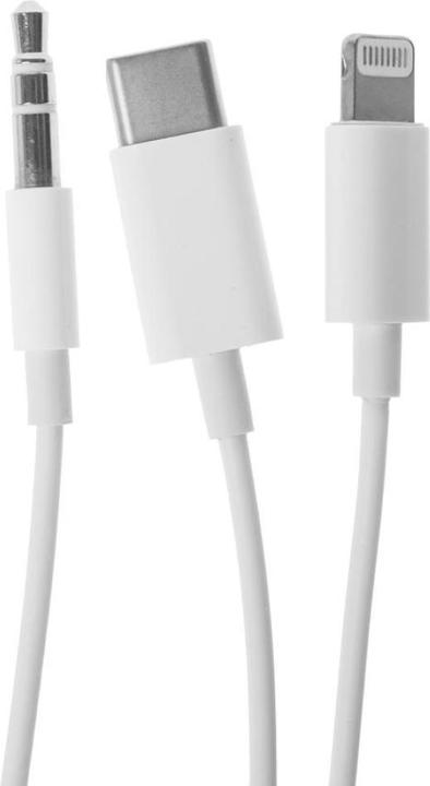Immagine prodotto PowerGuard Cavo audio Lightning e USB-C per smartphone per auto AUX da 3,5 mm 1m (Lightning, USB tipo C)