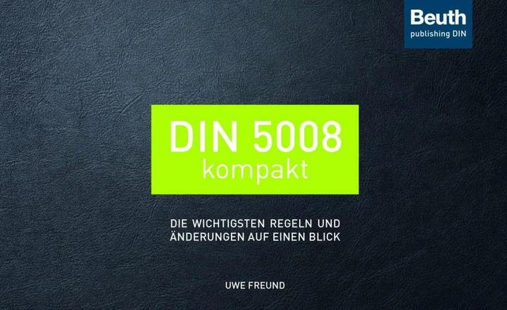 Actual product image DIN 5008 kompakt (German, Uwe Freund, 2020)