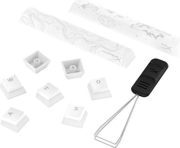Actual product image HyperX Pudding Keycaps 2 - Full Key Set - PBT - White (US Layout)