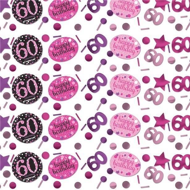 Actual product image Amscan Confettis Roses 60 Ans "Joyeux Anniversaire