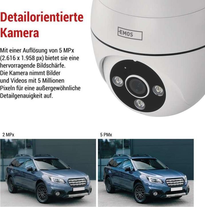 Image du produit Emos GoSmart Caméra IP rotative d'extérieur avec WiFi IP-800 WASP, blanc