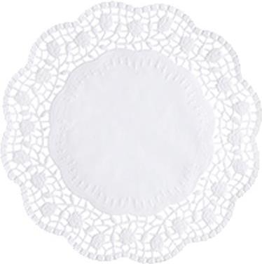 Immagine prodotto Papstar Pizzo per torte, rotondo, diametro: 200 mm, carta bianca goffrata, 40 g/m², certificato FSC