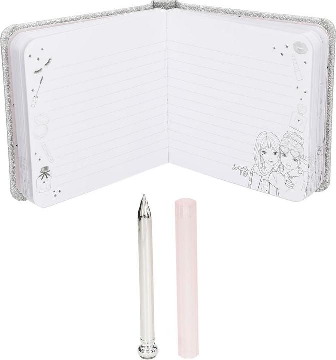 Image du produit Top Model Topmodel - Beauty Notebook with Ballpoint Pen - Silver (Quadrillé)