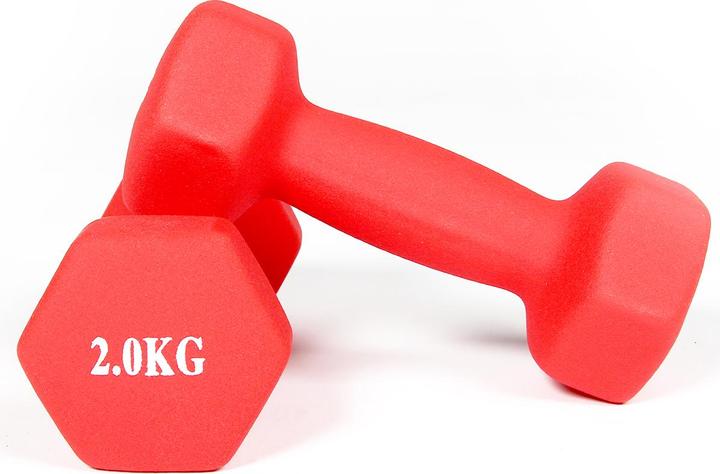 Actual product image Gladiatorfit Neoprene dumbbells (2 x 2 kg)