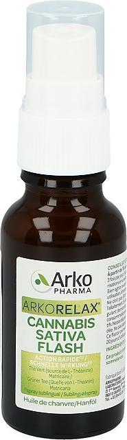 Immagine prodotto Arkopharma Arkorelax Cannabis Sativa Flash Spray (1 Pezzo/i, Getto vaporizzato, 66 g)