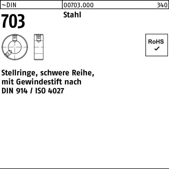 Actual product image Adjusting ring DIN 703 w.grub screw 70 x 110 x 32 steel heavy series
