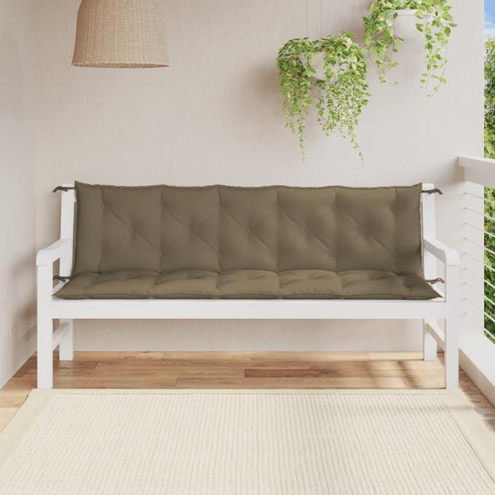 Actual product image VidaXL Garden bench cushions 2 pcs. fabric (180 x 50 x 7 cm)