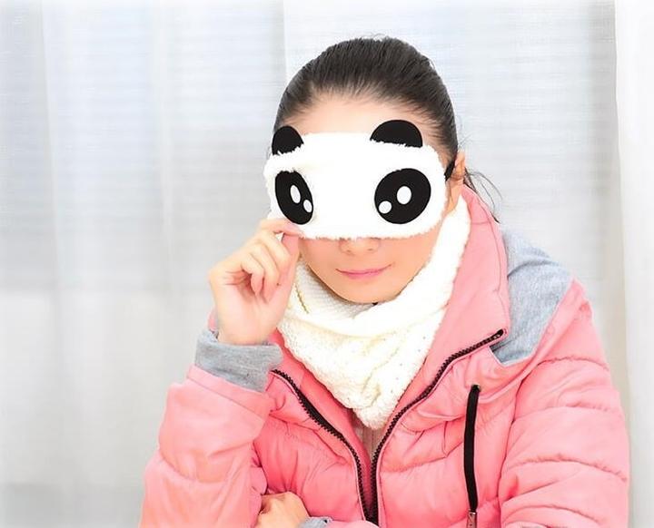 Actual product image JTI Innocent Panda, fluffy sleep mask for travelling and relaxation (Sleeping mask)