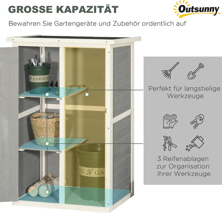 Actual product image Outsunny Tool shed with shelves