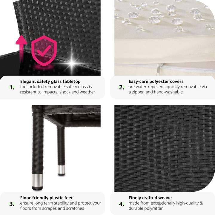 Immagine prodotto tectake Panchina da giardino in rattan