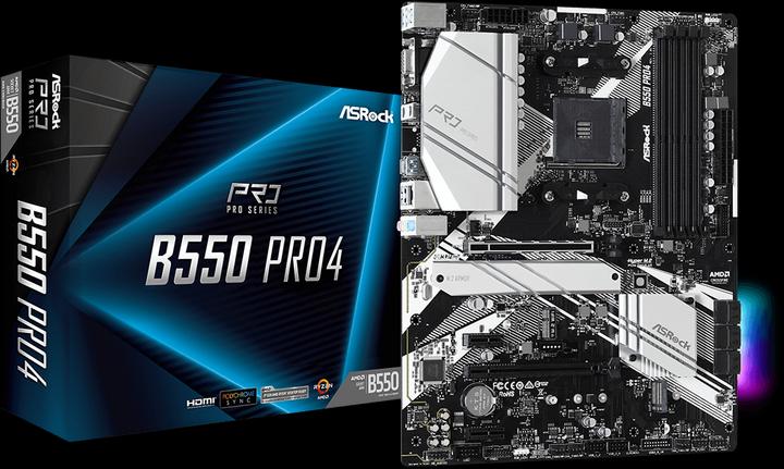 Produktbild AsRock B550 Pro4 (AM4, AMD B550, ATX)